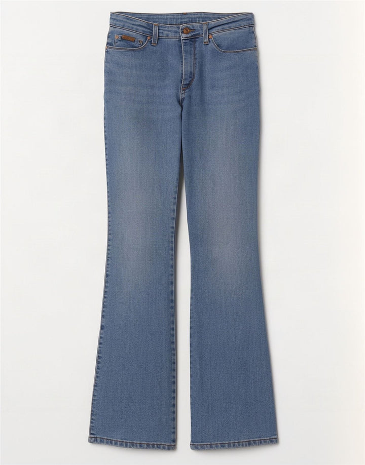 Wrangler Womens Regular Bootcut Jeans W30 L32 Blue Cotton
