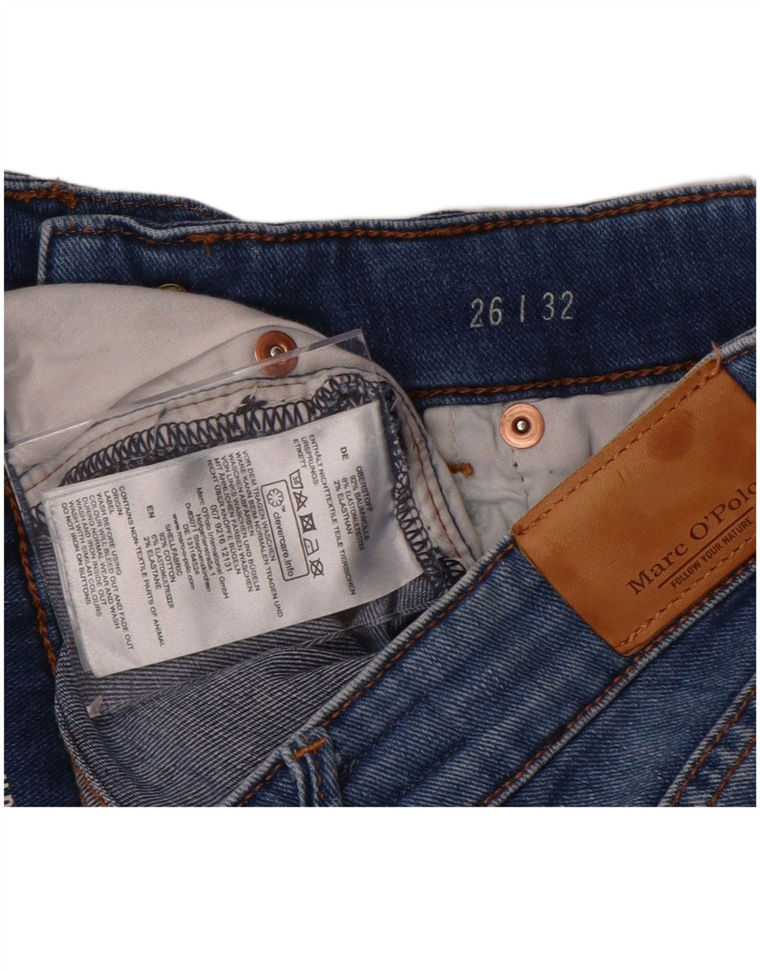 Marc O'Polo Womens Slim Jeans W26 L32 Blue Cotton