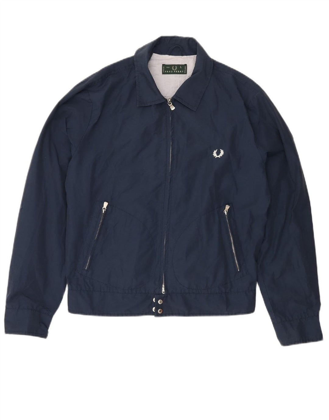 FRED PERRY Chaqueta bomber para hombre UK 40 Grande Azul marino Algodón