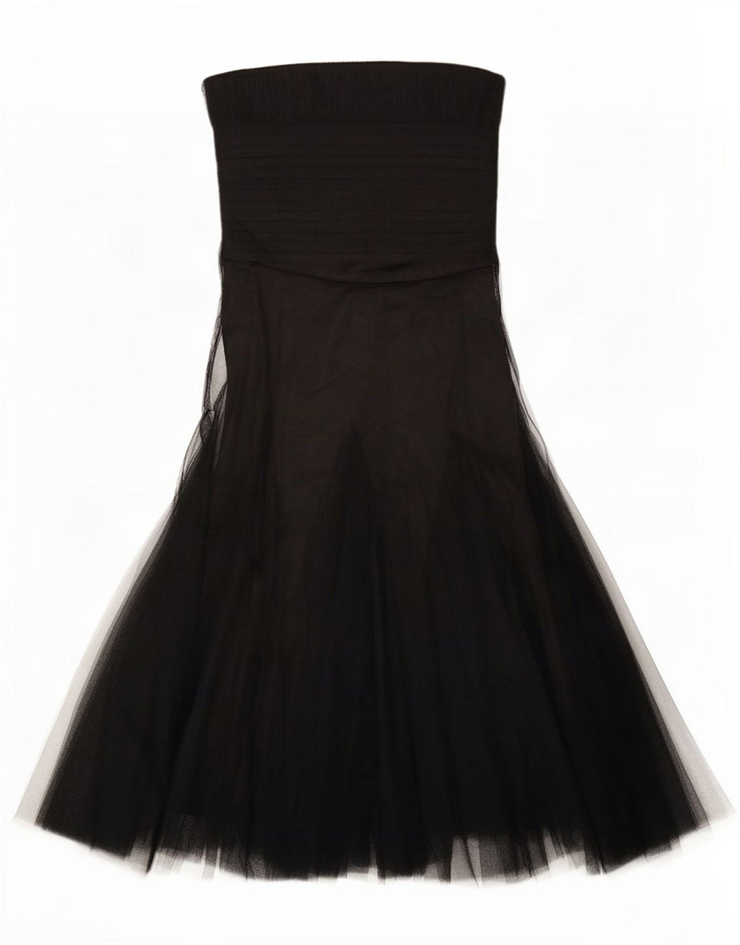 Monsoon Womens Oversized Strapless Dress UK 8 Small Black Polyester
