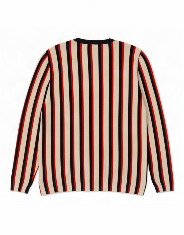 Jack & Jones Mens Crew Neck Jumper Sweater Medium Multicoloured Striped