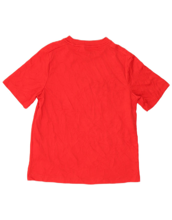 Nike Boys Dri Fit Graphic T-Shirt Top 10-11 Years Medium Red Polyester