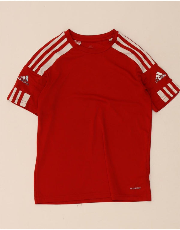 Adidas Boys Aeroready Grafisk T-Shirt Top 11-12 år Rød Colourblock