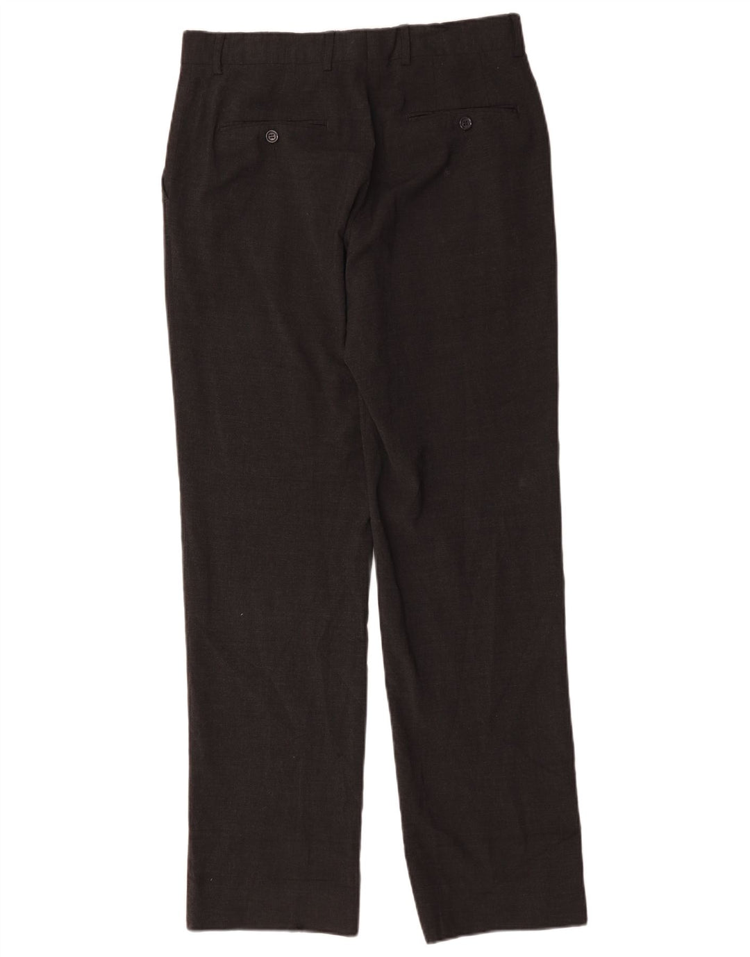 Zara Mens Straight Suit Trousers EU 42 Large W32 L33 Grey Polyester