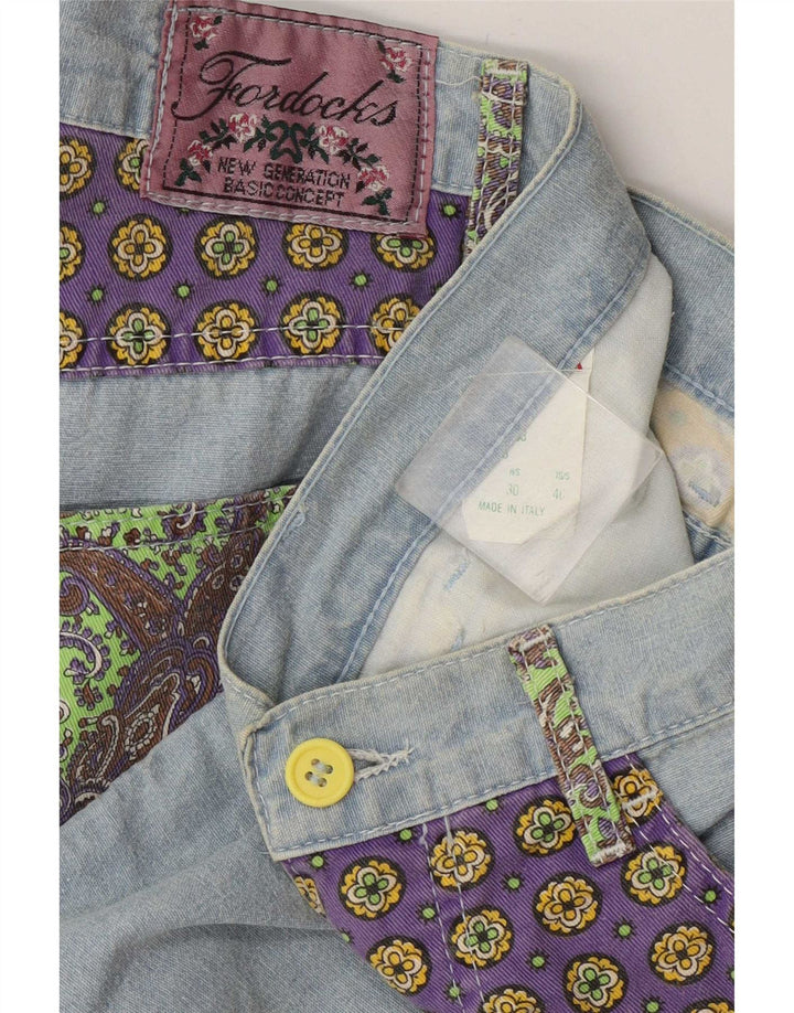 Fordocks Bermudas para hombre IT 46 Small W30 Azul Patchwork Algodón