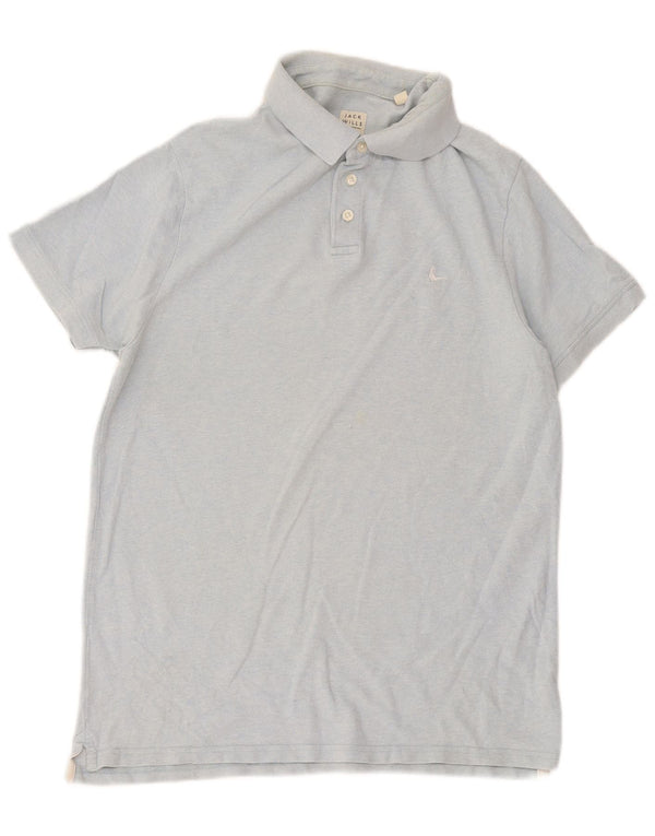 Jack Wills Mens Polo Shirt Large Blue Cotton