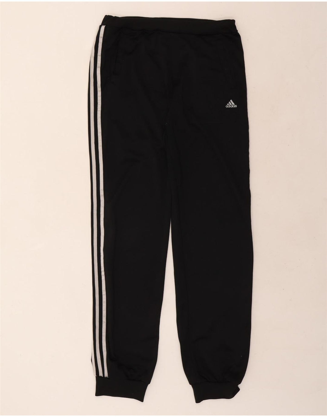 Adidas Mens Tracksuit Trousers Joggers UK 38/40 Medium Black Polyester
