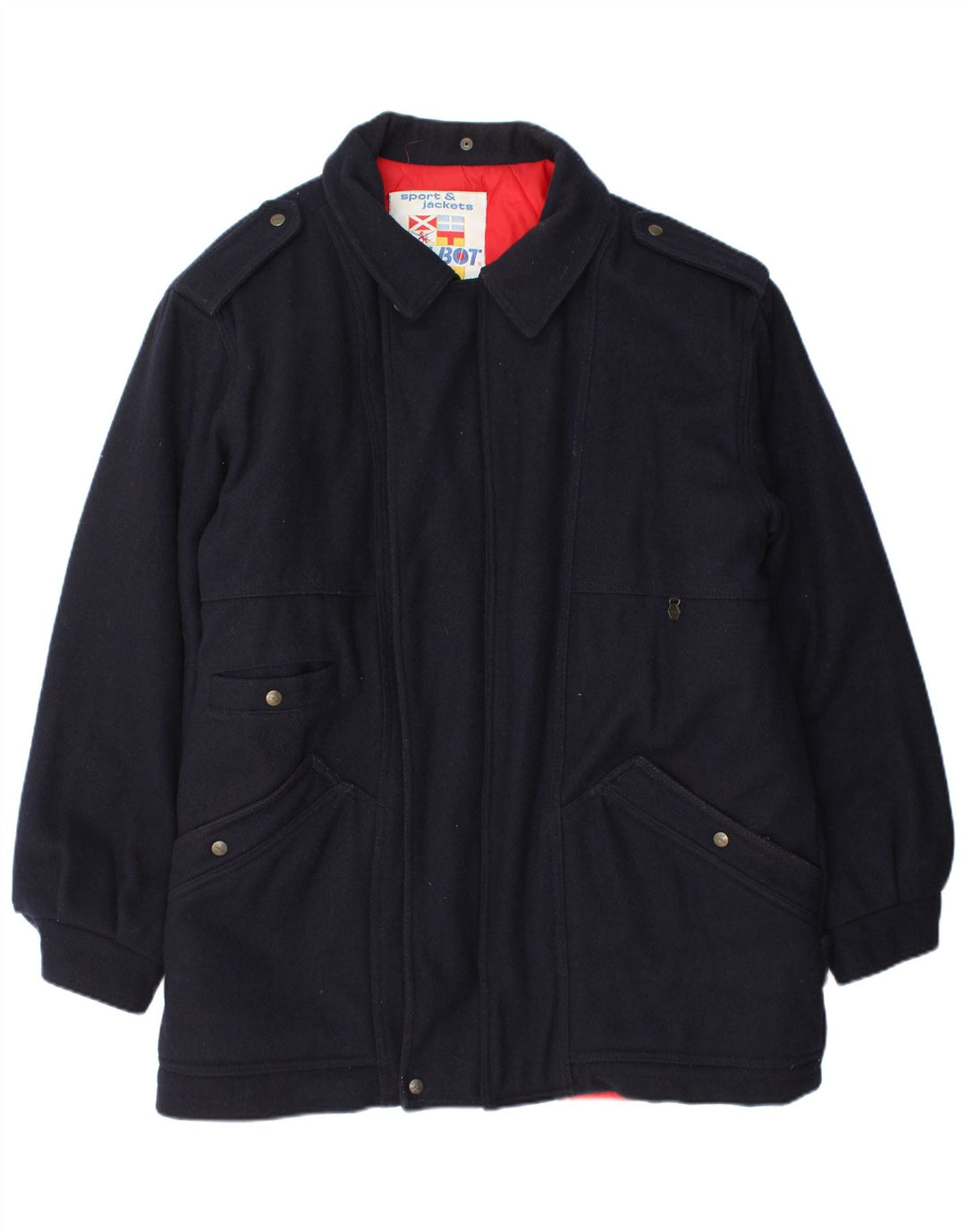 Giacca militare da uomo Polbot UK 42 XL Lana blu navy