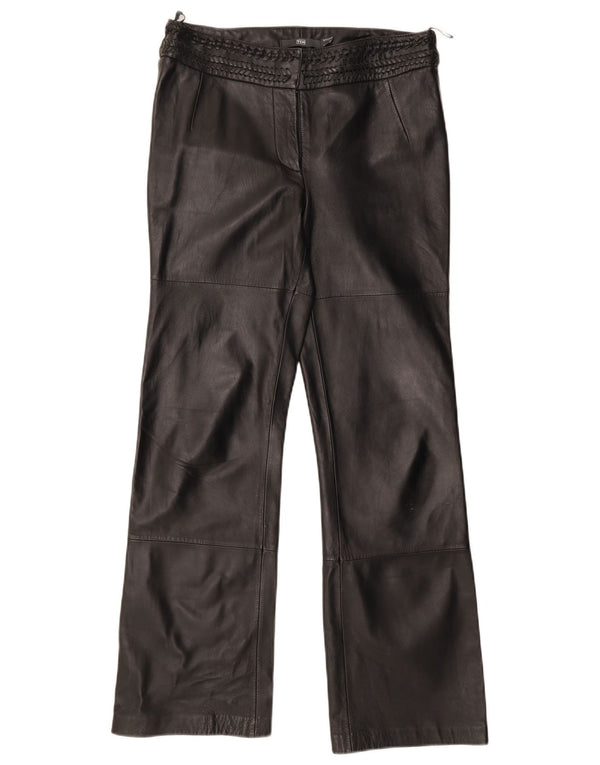 TCM Womens Bootcut Leather Trousers UK 16 Large W32 L32 Black Leather
