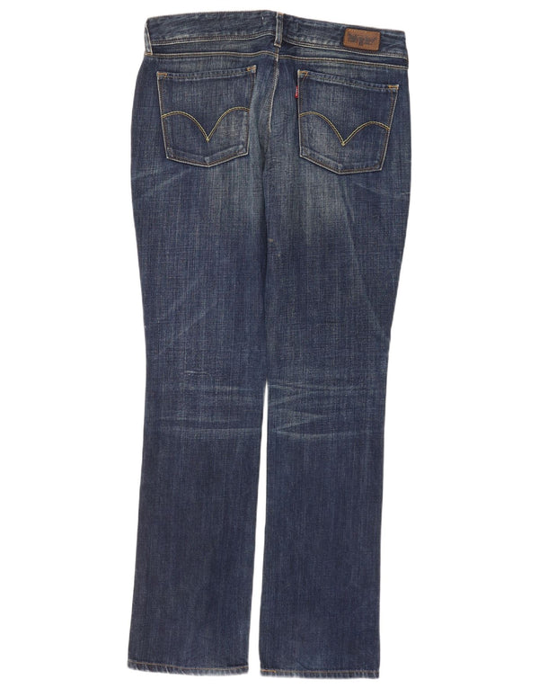 Levi's Womens 470 Straight Jeans W33 L34 Navy Blue Cotton