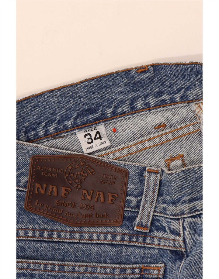 Naf Mens Straight Jeans W34 L30 Blue Cotton