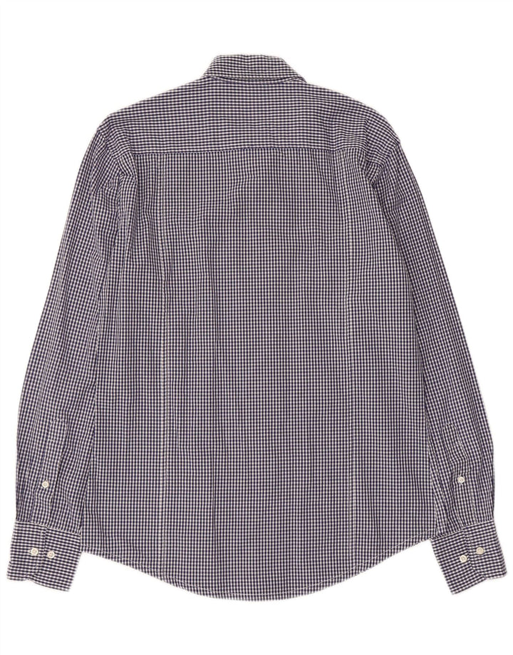 Kappa Mens Shirt Medium Blue Gingham Cotton