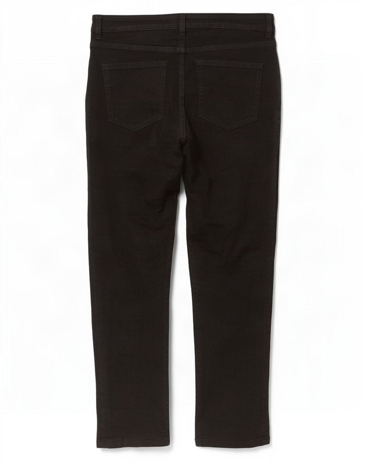 Marks & Spencer Womens Short Slim Jeans UK 14 Medium W30 L27 Black Cotton