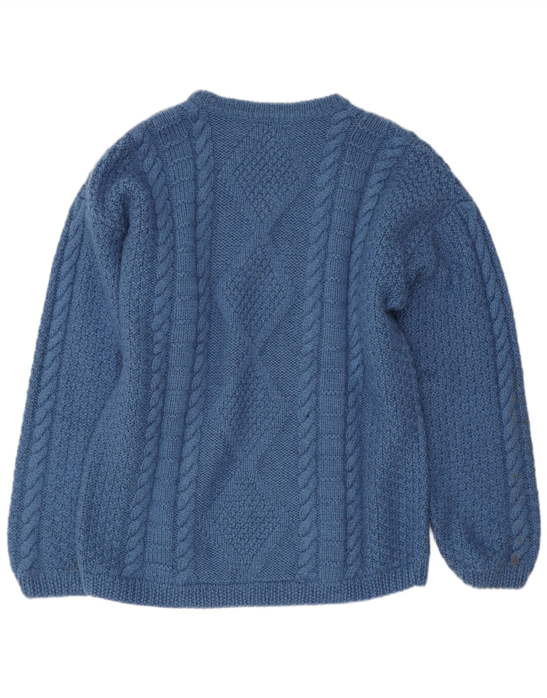 Vintage Herren Pullover mit U-Boot-Ausschnitt Mittelblau