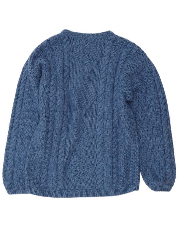 Vintage Mens Boat Neck Jumper Sweater Medium Blue