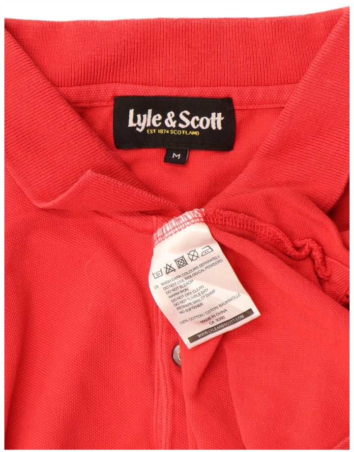 Мужская рубашка-поло Lyle & Scott, хлопковая, среднего красного цвета