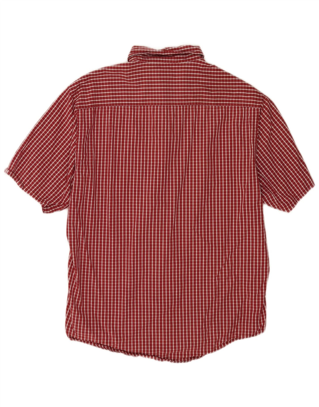Maglia a maniche corte da uomo Kickers in cotone a quadri rossi grandi