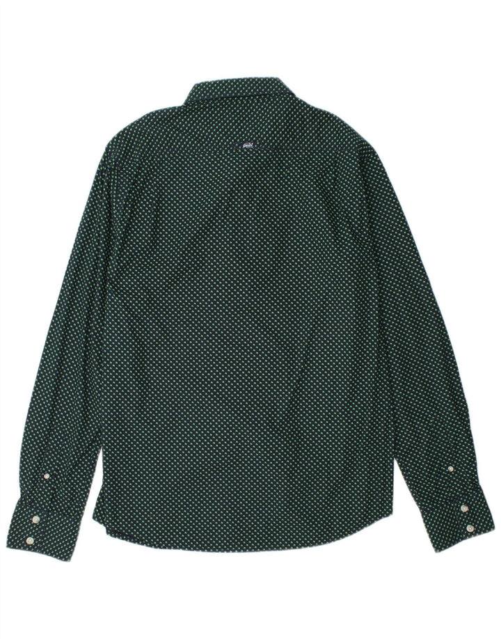 SUPERDRY Grafisk Herreskjorte 2XL Navy Blue Spotted