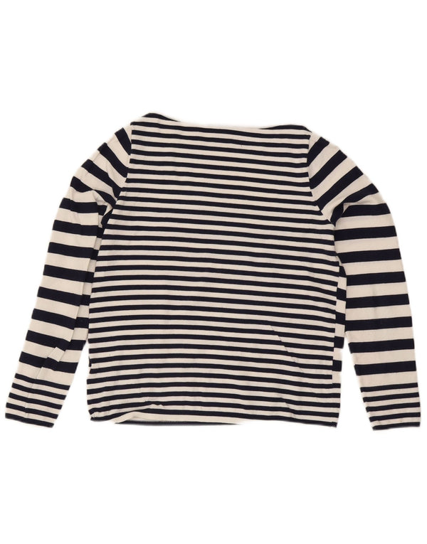 Tommy Hilfiger Dame Boat Neck Jumper Sweater UK 10 Small White Nautical