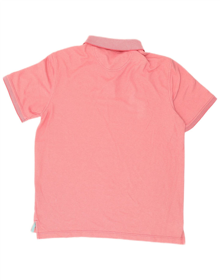 IZOD Mens Polo Shirt Medium Pink Cotton