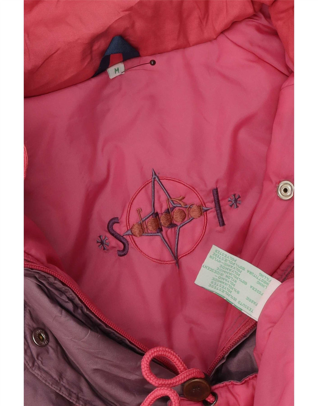 Diadora Dame Loose Fit Skijakke UK 14 Medium Pink Colourblock Polyester