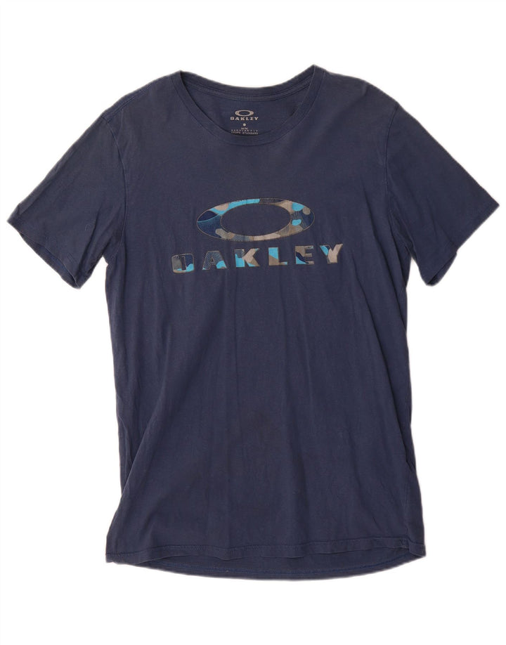 Oakley Mens Regular Fit grafikus póló felső, közepesen sötétkék
