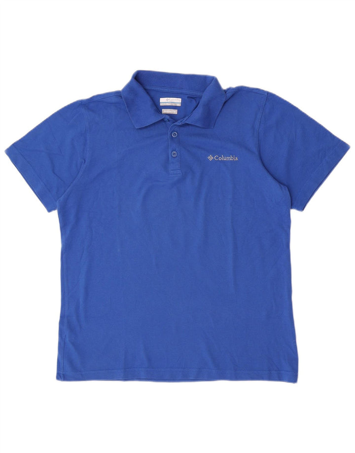 Columbia Mens Active Polo Shirt Small Blue