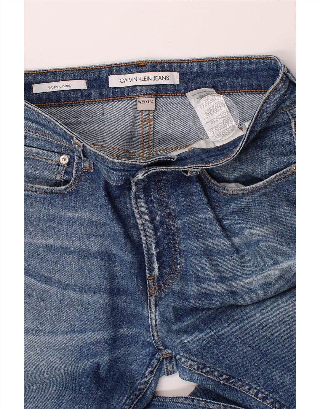 CALVIN KLEIN Mens Straight Jeans W29 L32 Blue Cotton Vintage Calvin Klein and Second-Hand Calvin Klein from Messina Hembry 