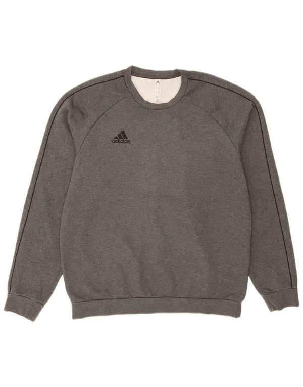 Felpa Adidas da uomo con vestibilità regolare, maglione, cotone chiazzato grigio medio