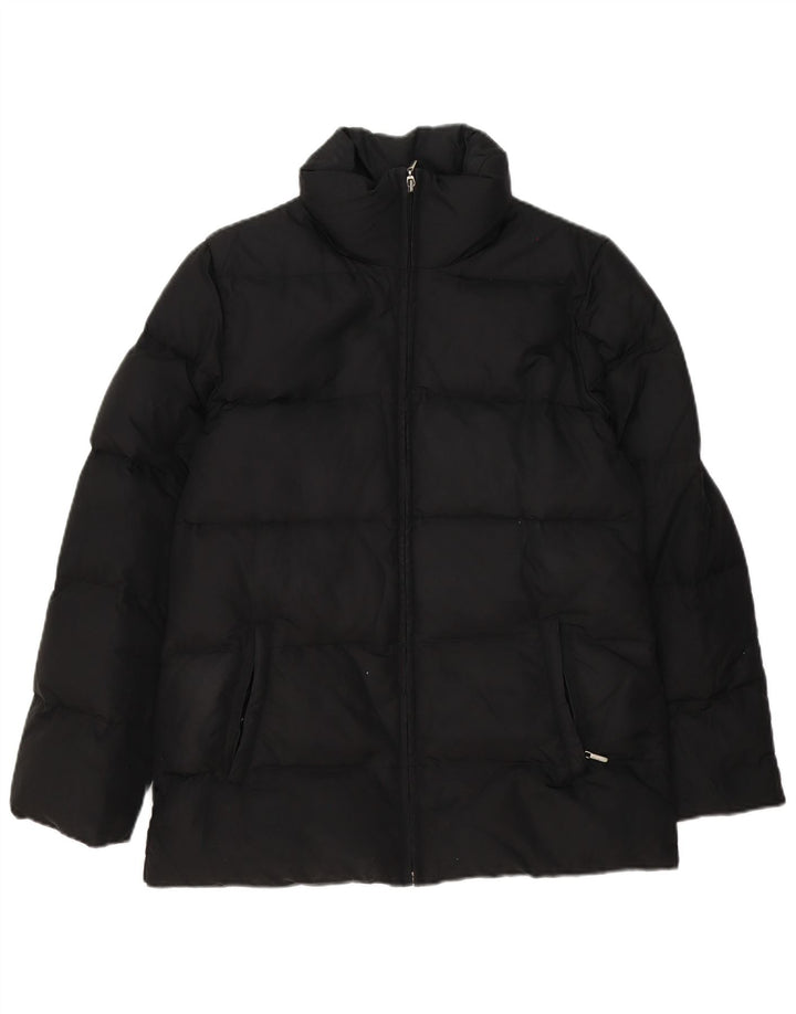 Zara Mujer Chaqueta Acolchada UK 44 Mediana Poliamida Negra