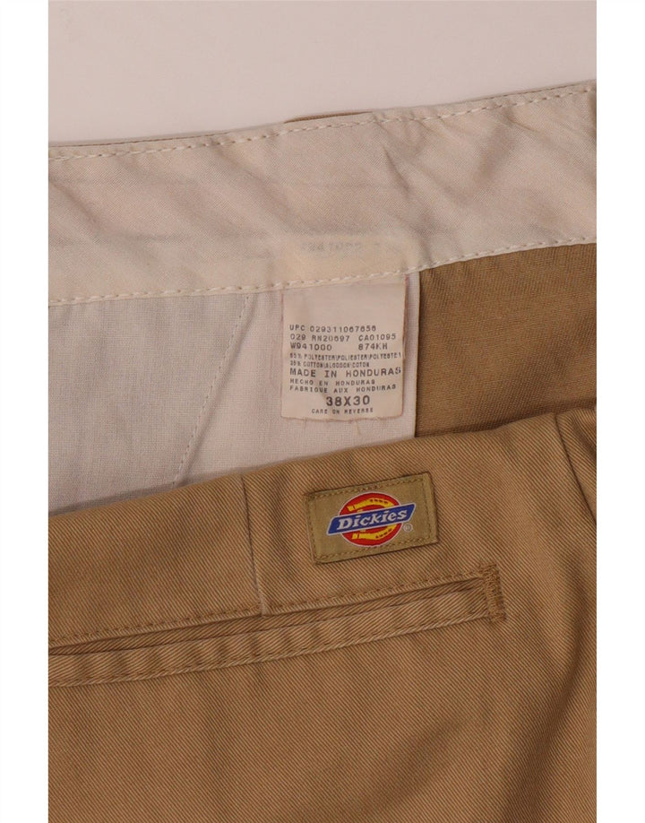 DICKIES Mens Straight Chino Trousers W38 L30 Khaki Cotton Vintage Dickies and Second-Hand Dickies from Messina Hembry 