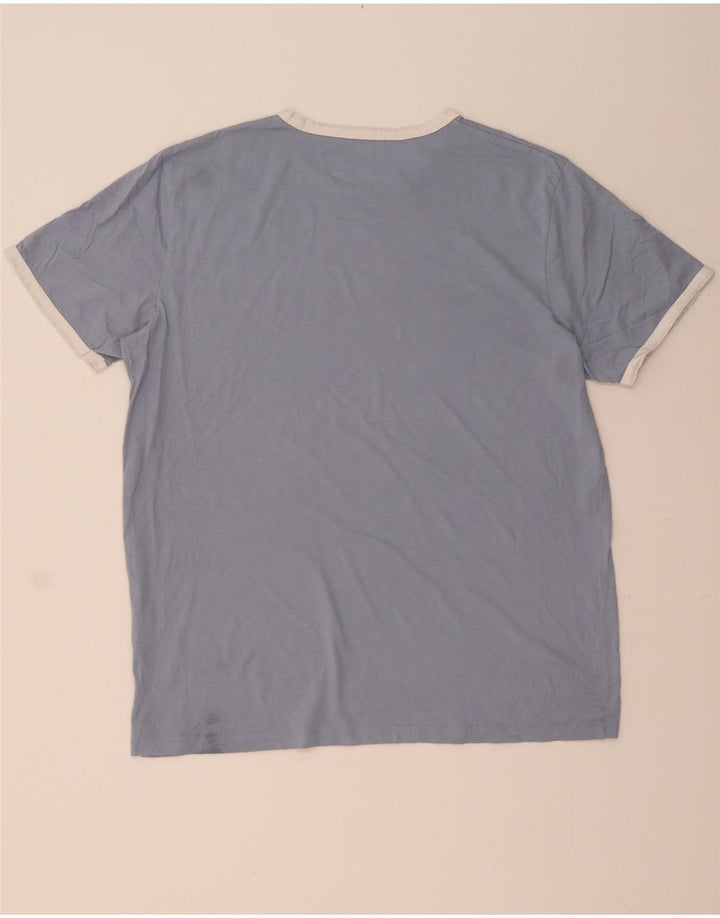 JACK & JONES Mens T-Shirt Top XL Blue Cotton