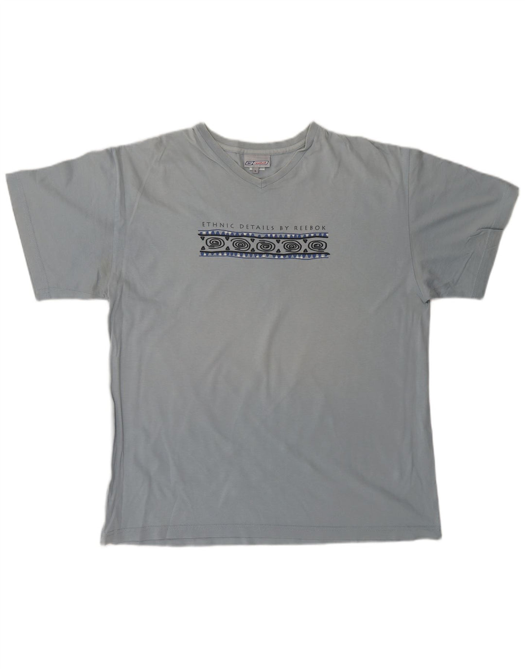 REEBOK Mens Graphic T-Shirt Top Large Blue Cotton
