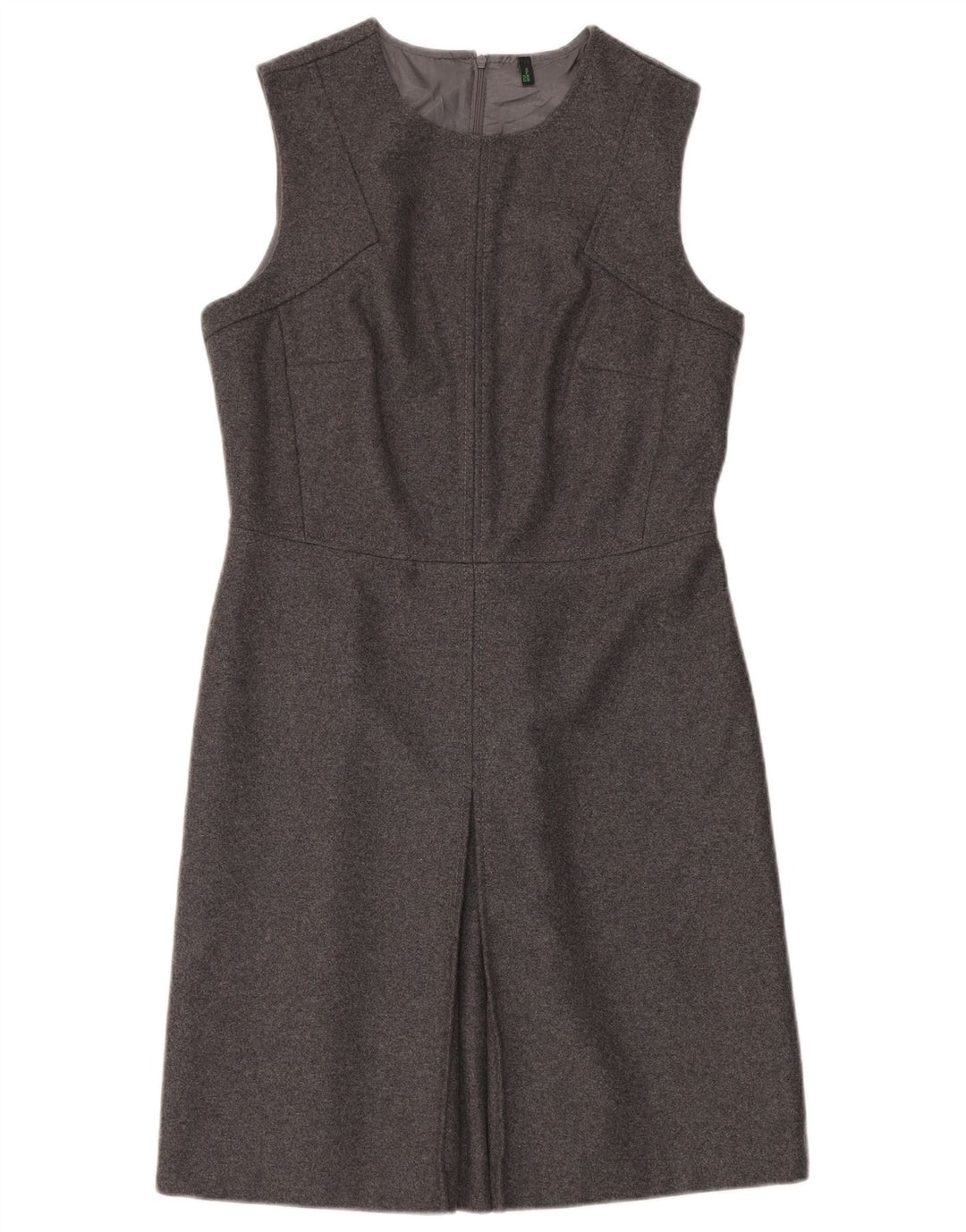 Abito a trapezio senza maniche da donna Benetton UK 14 Lana grigio medio
