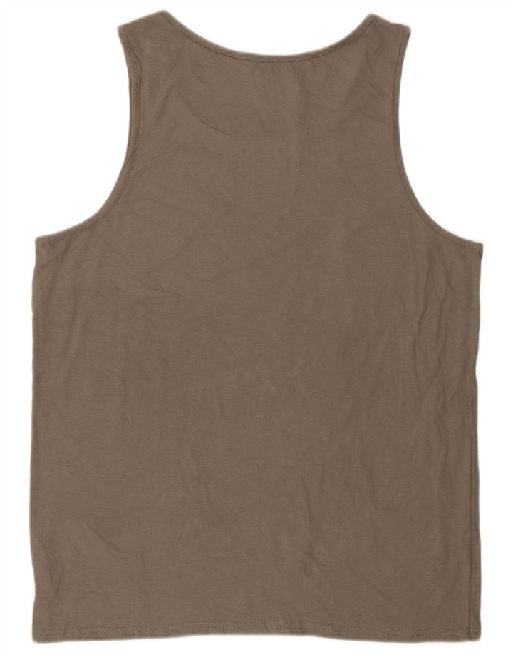 Oakley Mens Graphic Vest Top Grande Algodão Cinza