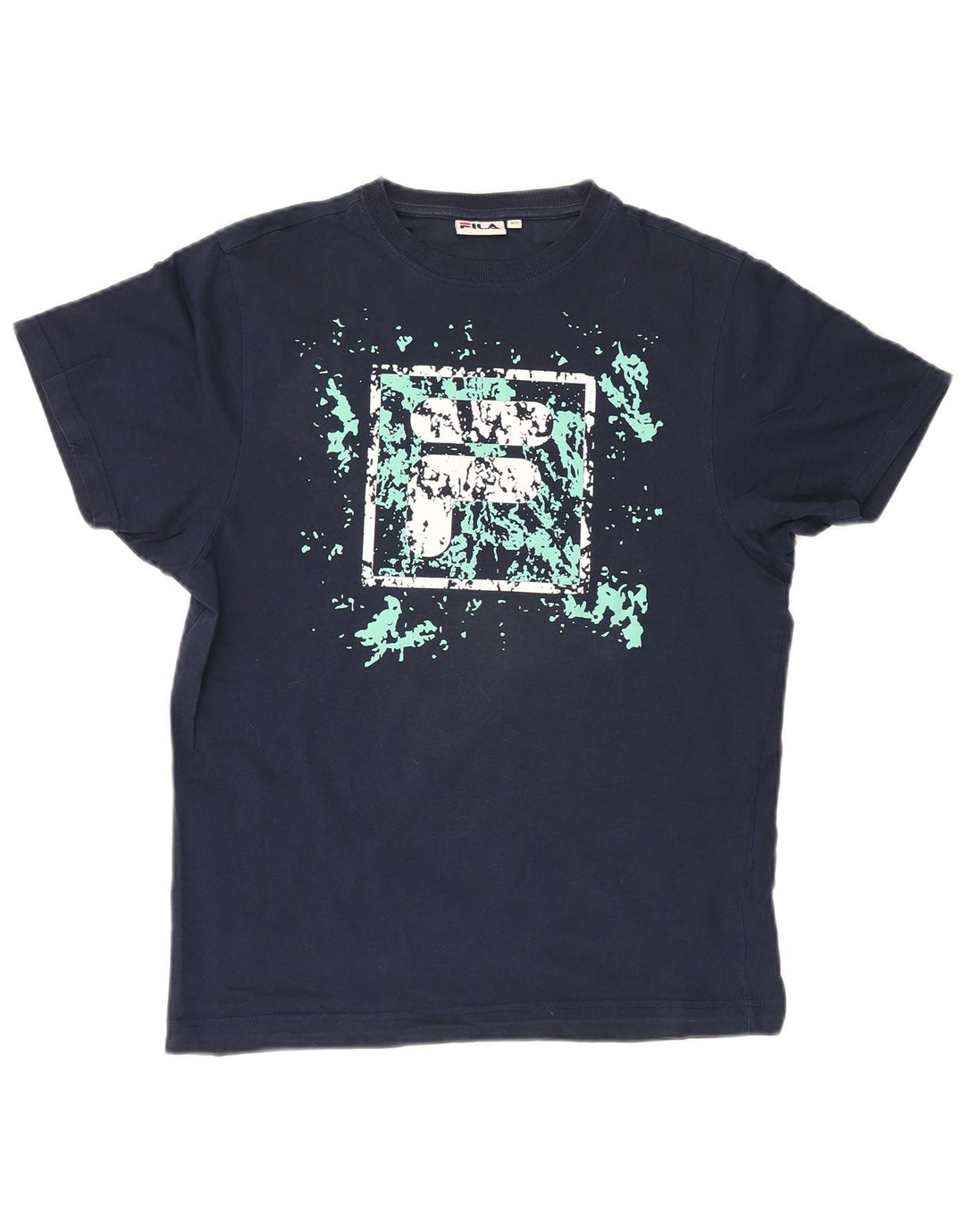 Fila Mens Graphic T-Shirt Top XS Navy Blue