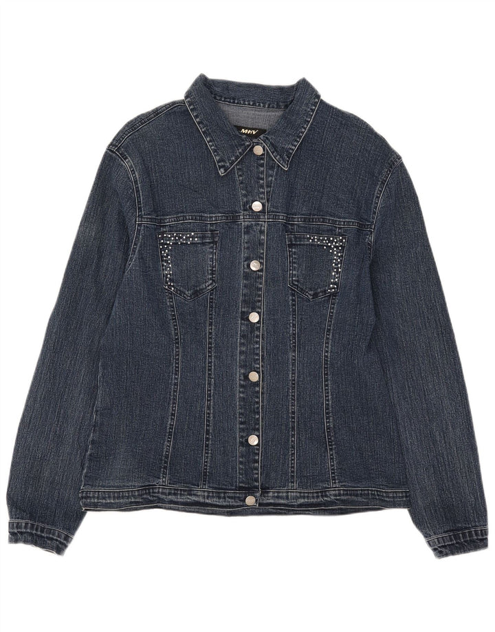 Vintage Womens Denim Jacket UK 14 Medium Blue