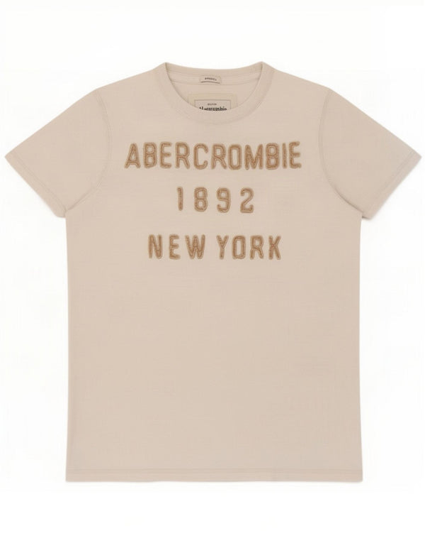 Abercrombie & Fitch Herren Muscle Graphic T-Shirt Top Mittelweiße Baumwolle