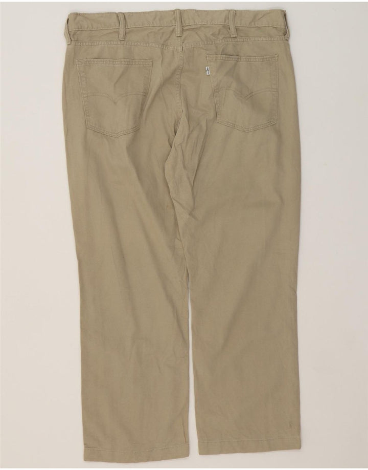 LEVI'S Mens Straight Casual Trousers W40 L28 Beige Cotton Vintage Levi's and Second-Hand Levi's from Messina Hembry 