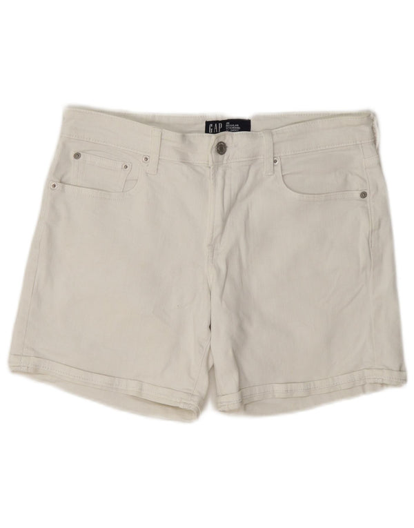 Gap Womens Standard Regular Denim Shorts W28 Medium White Cotton