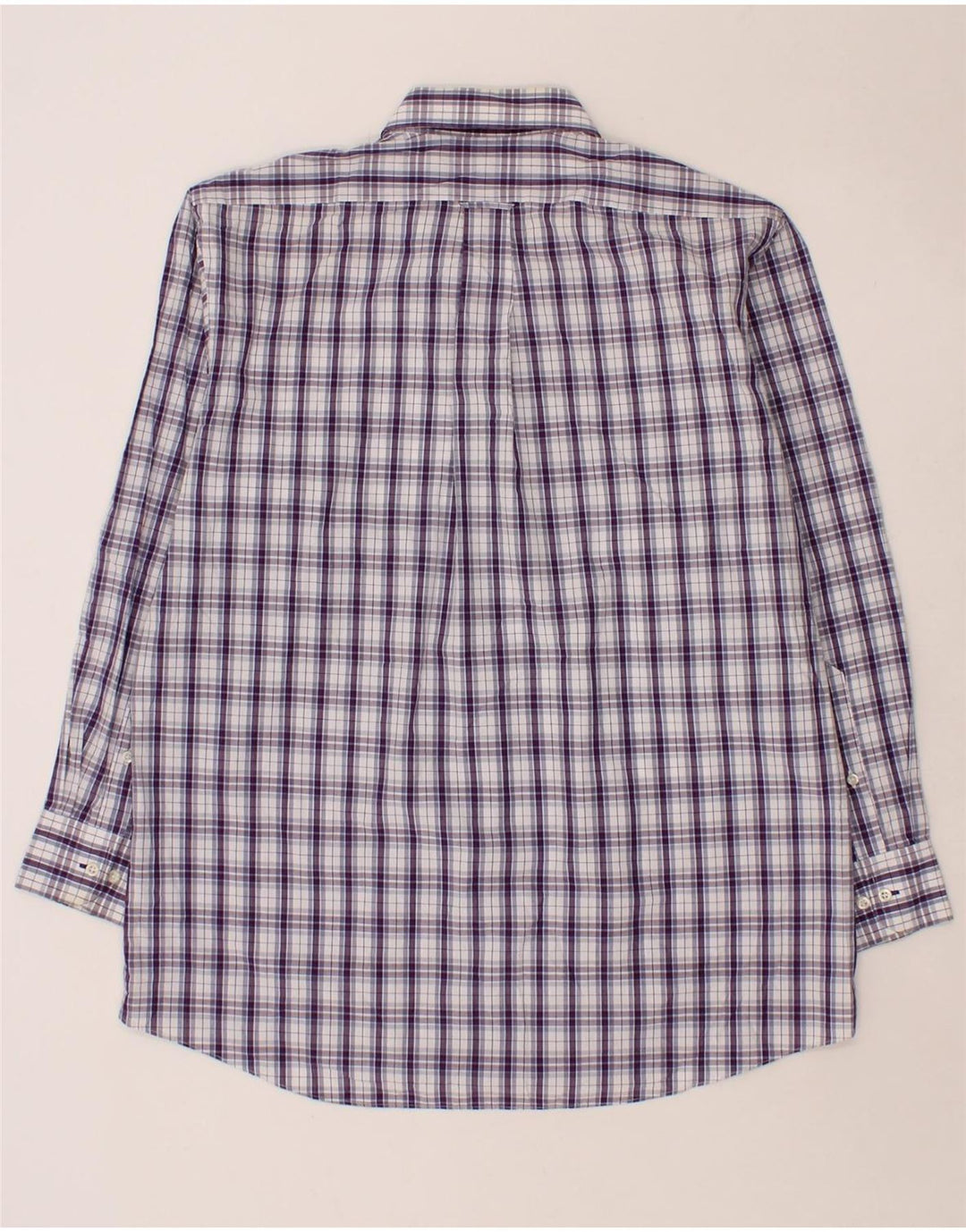IZOD Mens Regular Fit Shirt Size 15 1/2 Medium Purple Check Cotton Vintage Izod and Second-Hand Izod from Messina Hembry 