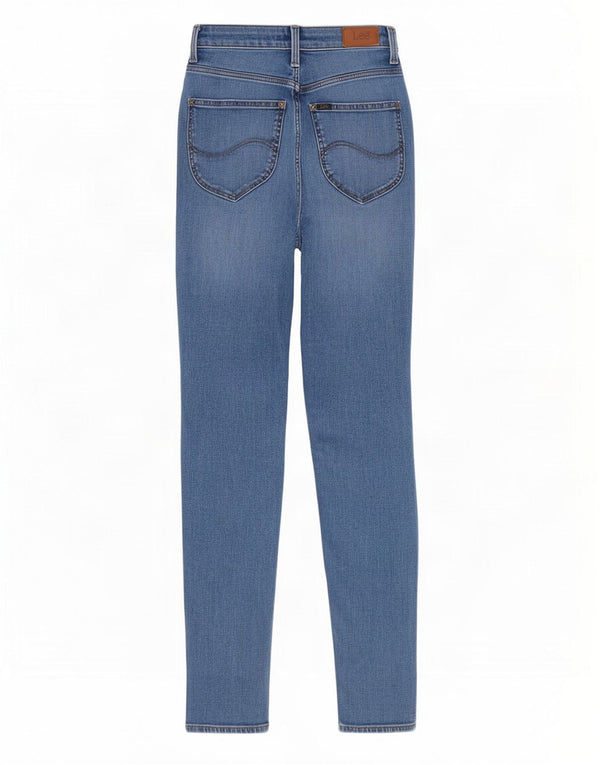 Джинсы Lee Scarlett High Slim W26 L31, синие, хлопок, женские