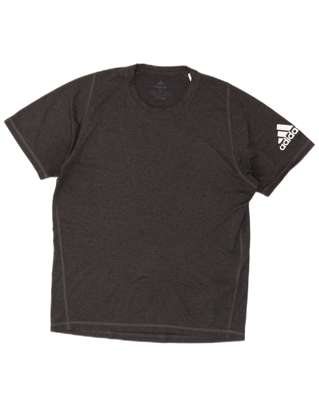 ADIDAS Mens Aeroready Graphic T-Shirt Top Medium Grey Flecked Polyester