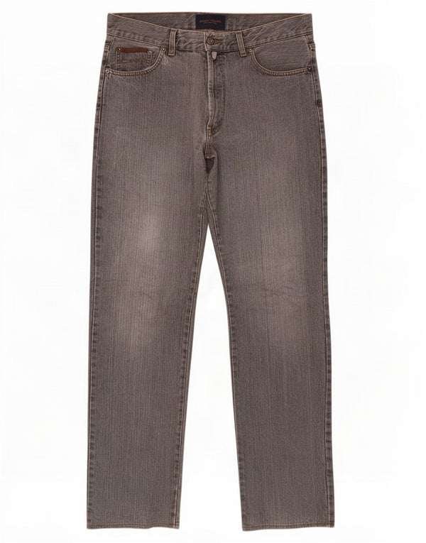 Gant Mens Straight Jeans W32 L36 Algodão Cinza