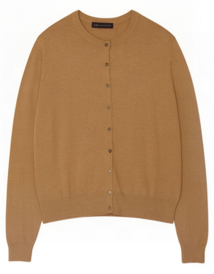 Marks & Spencer Damen Strickjacke UK 14 Medium Beige