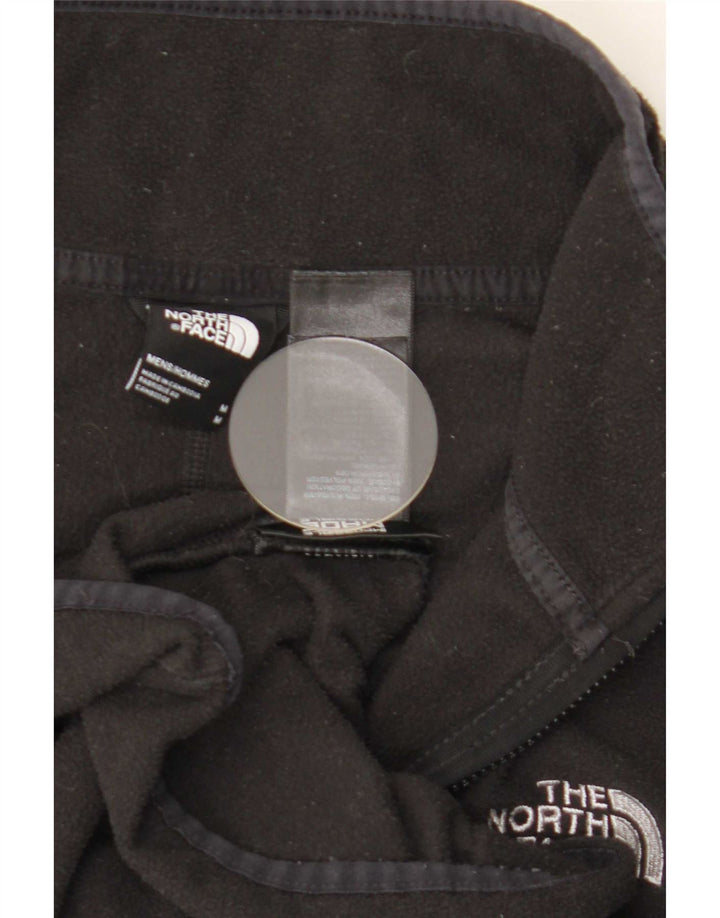 The North Face Mens Zip Neck Fleece Jumper Medium Black Polyester
