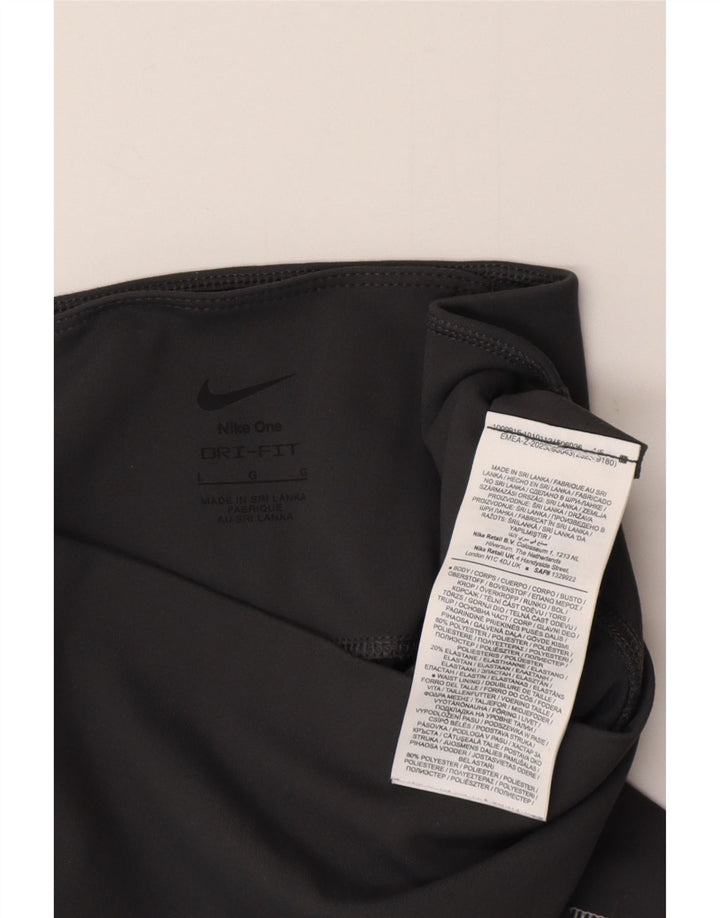 NIKE Womens Graphic Leggings UK 16 Large  Grey Polyester