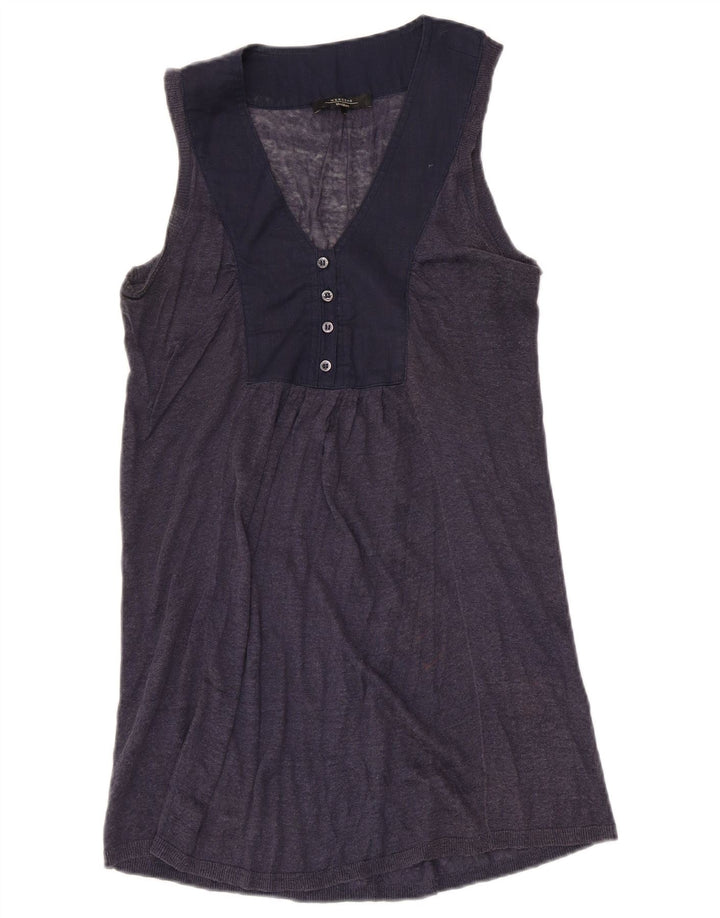 Max Mara Womens Weekend Vest Vest Top UK 8 Small Bleumarin