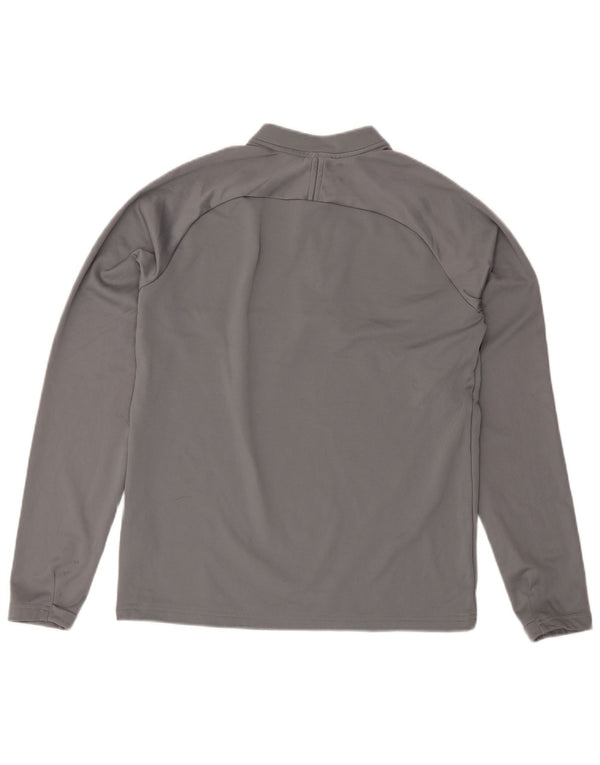 Nike Boys Dri Fit Top Manga Larga 13-14 Años XL Gris Rayas Deportes