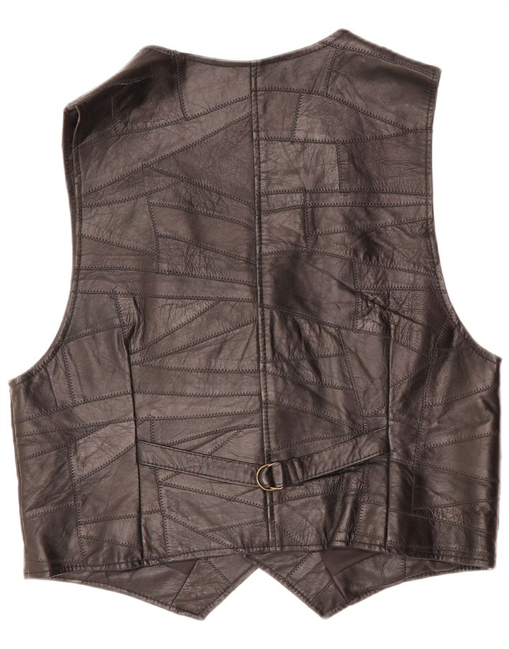 VINTAGE Herre lædervest Medium Sort